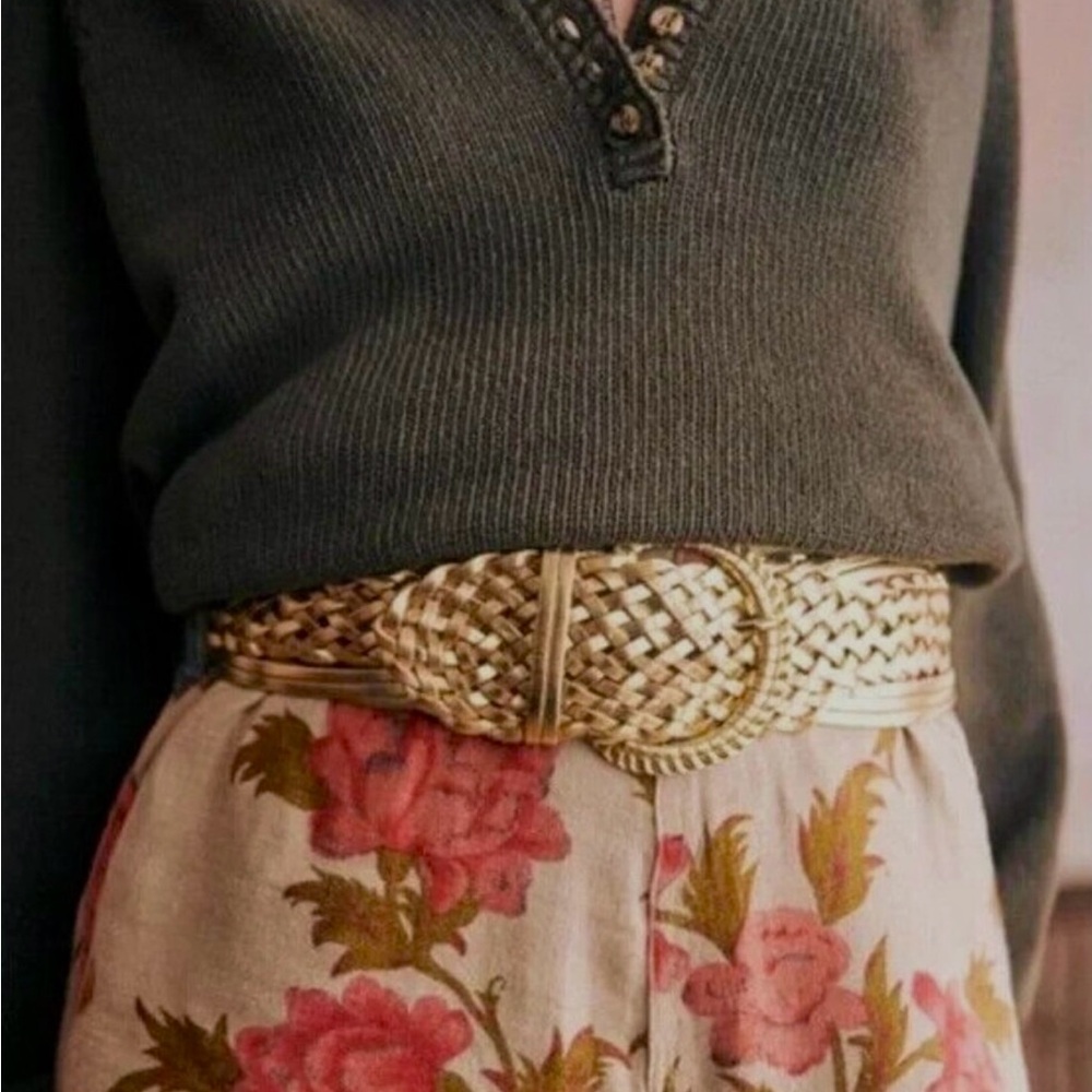 SÉZANE Gold Woven Belt